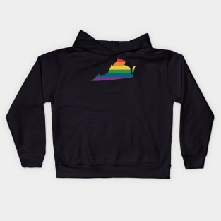 Virginia State Rainbow Kids Hoodie